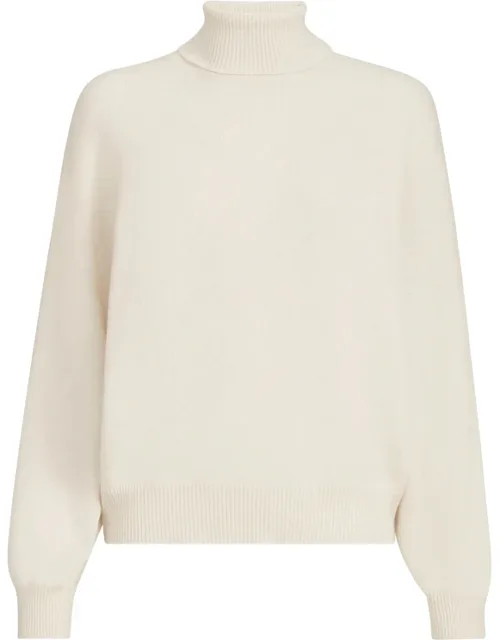 Cashmere Turtleneck Sweater With Monili