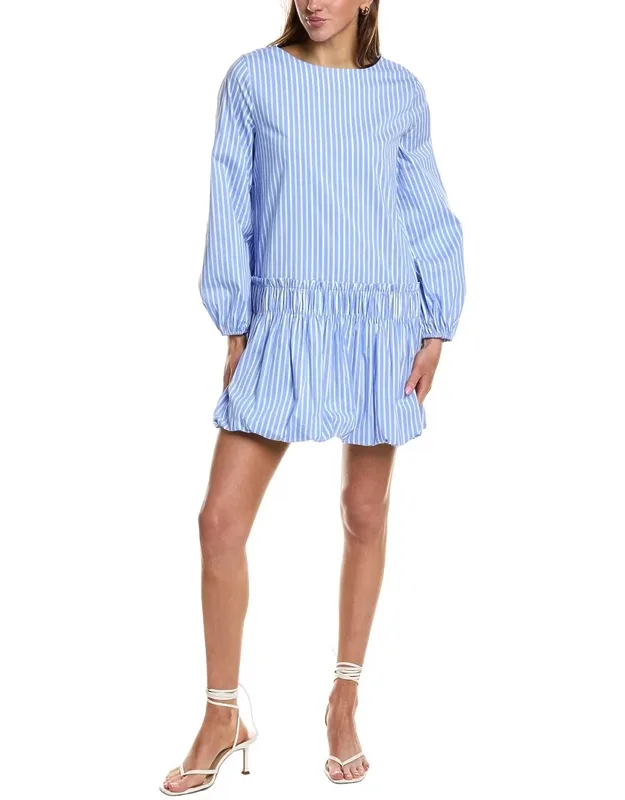 Stripe Balloon Mini Dress