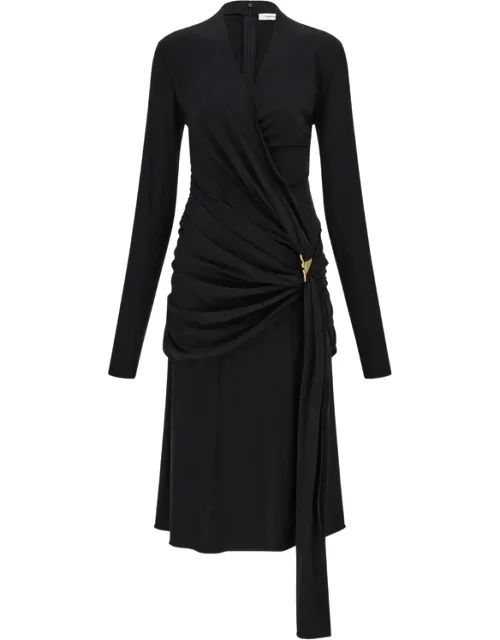 Viscose Dress With Gathered Waist