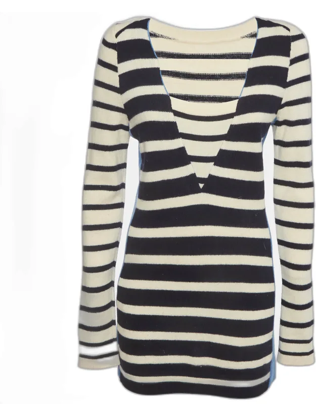 Striped Wool Knit Mini Dress