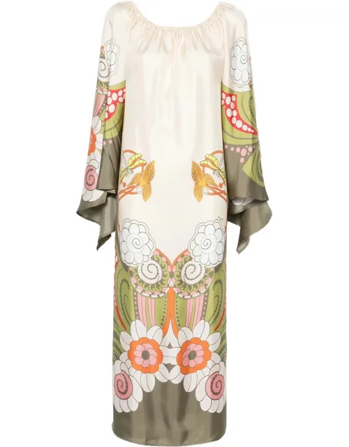 Floral-print Silk-satin Maxi Dress