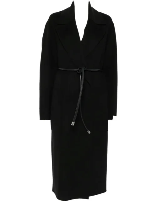 Belted Notch-lapel Coat