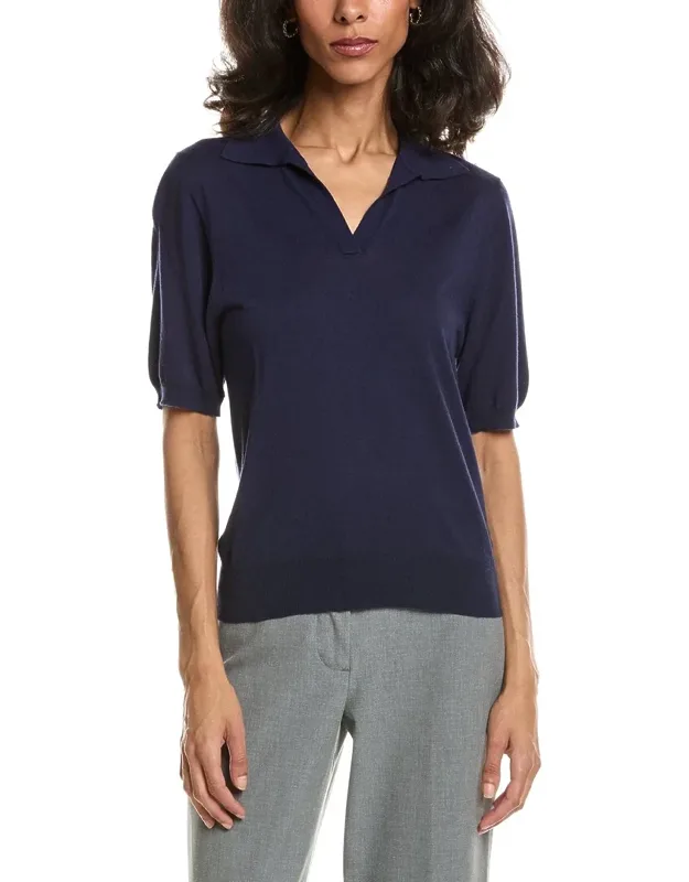 Summer Polo Silk & Cashmere-blend Sweater
