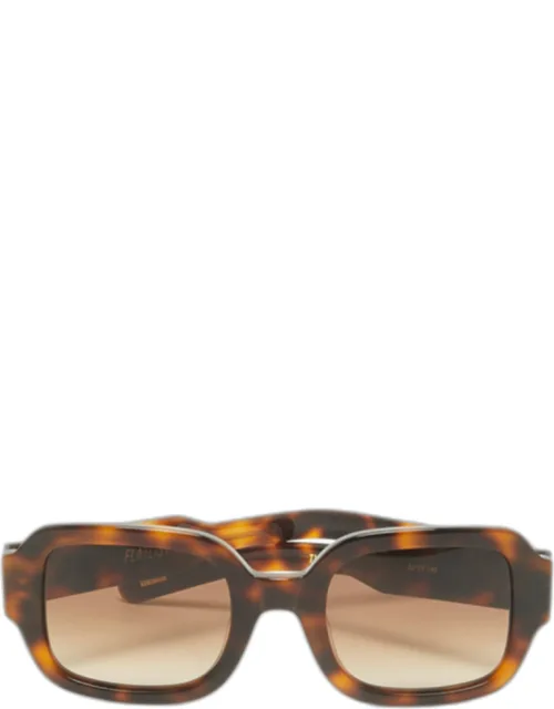 Tortoise Brown Gradient Square Sunglasses