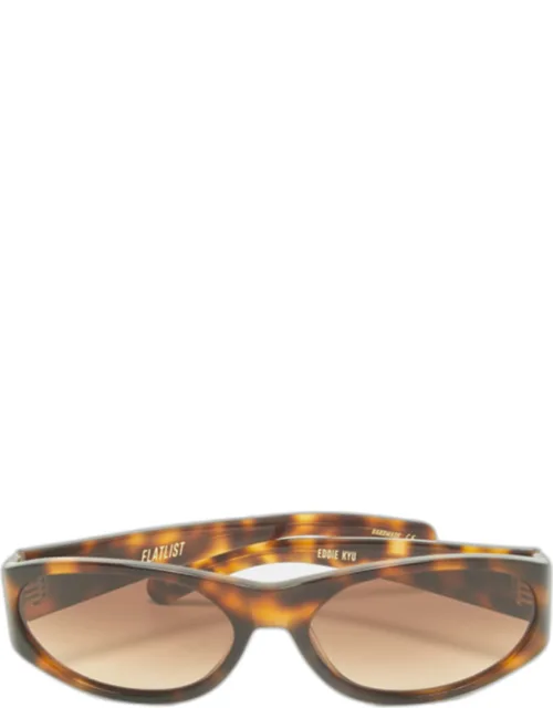 Tortoise Brown Gradient Oval Sunglasses