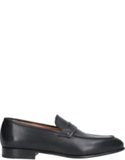 Round Toe Smooth Leather Loafers