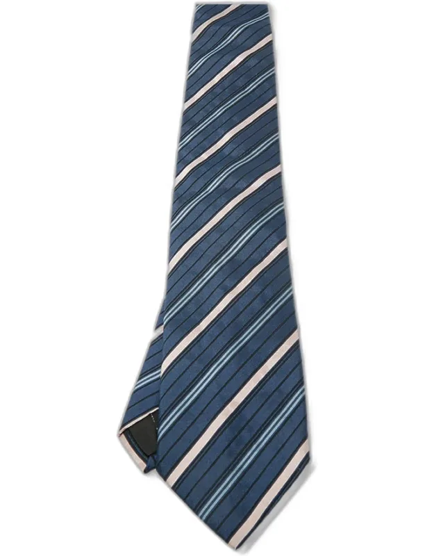 Diagonal Striped Silk Tie