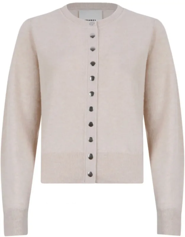 Cropped Cardigan With Button-down Front And Ribbed Detailing