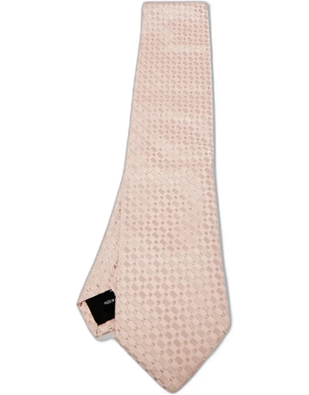 Check Pattern Silk Tie