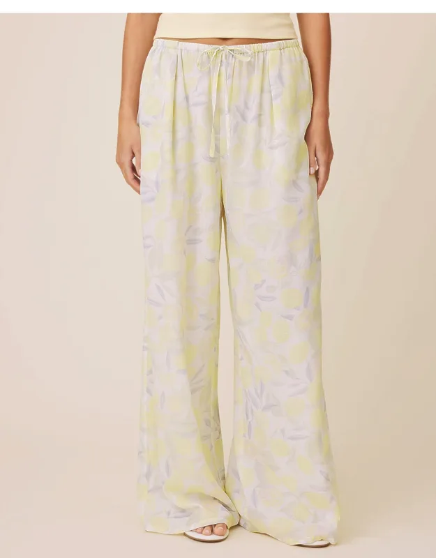 Lia Lemon Pants - Lemon Print