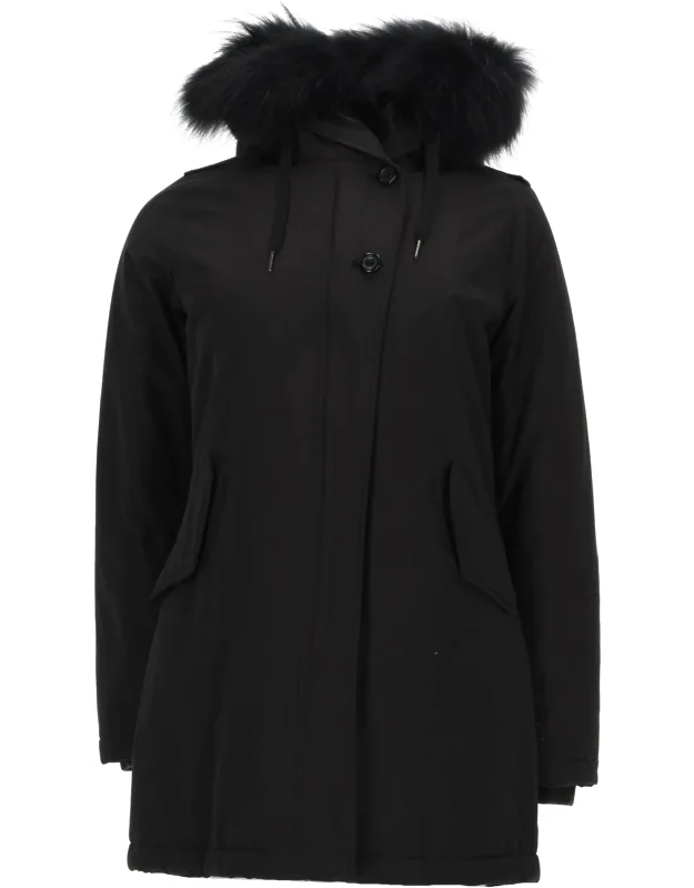 Parka With Hood In Cotton