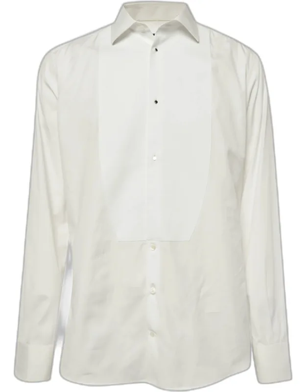 Cotton Poplin Tuxedo Shirt