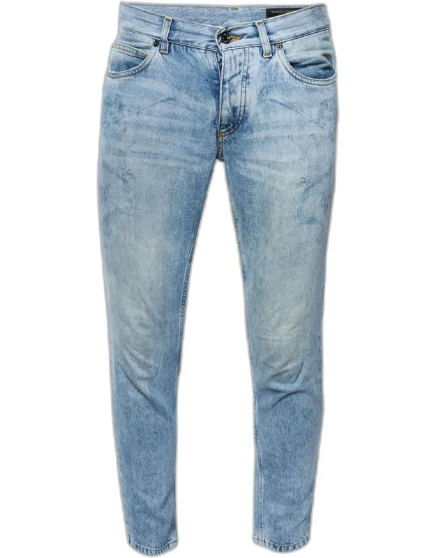 Angel Print Denim Slim Fit Jeans