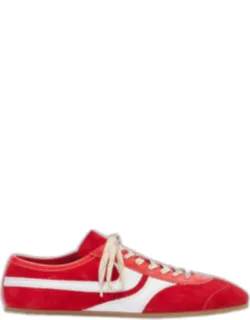Destin Mixed Leather Retro Sneakers