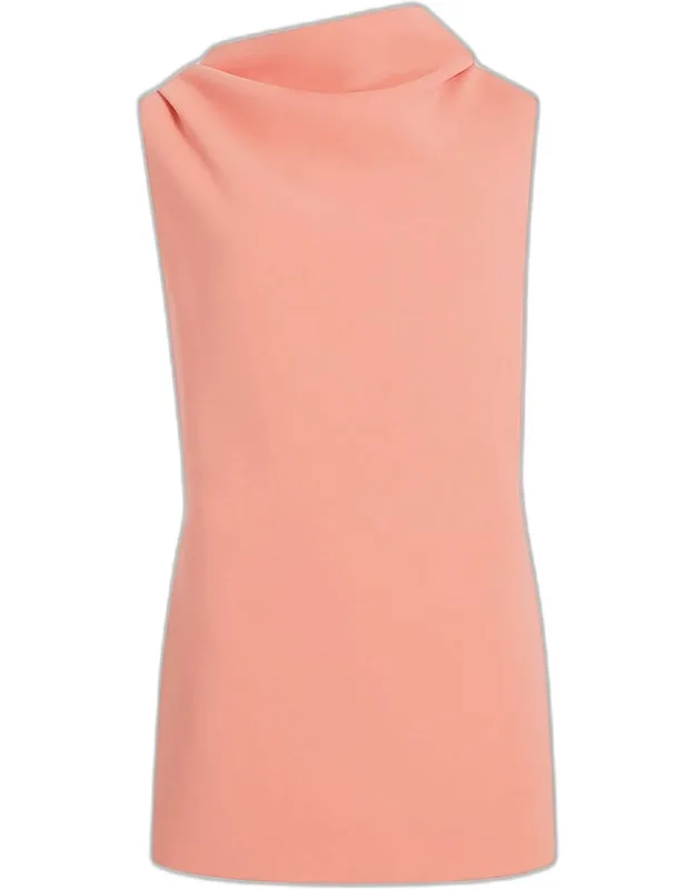Cowl-neck Sleeveless Mini Dress