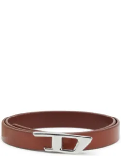 2 Cm Leather Belt With Metal D Buckle