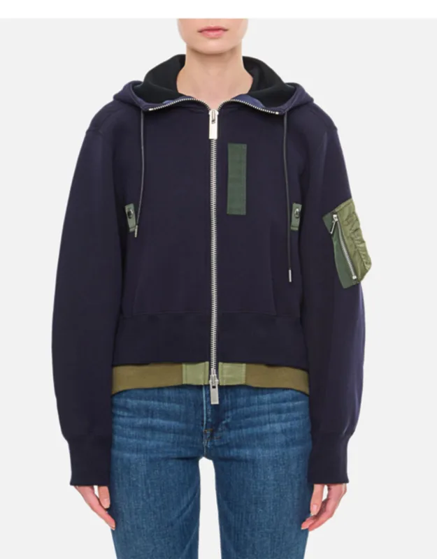 Layered Fleece Hoodie