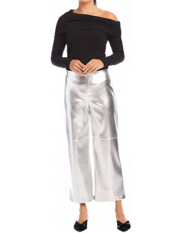 Faux Leather Cropped Pants
