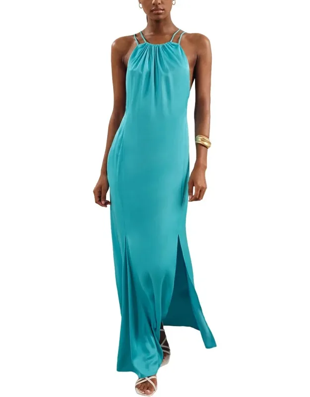 Satin Halter Neck Dress