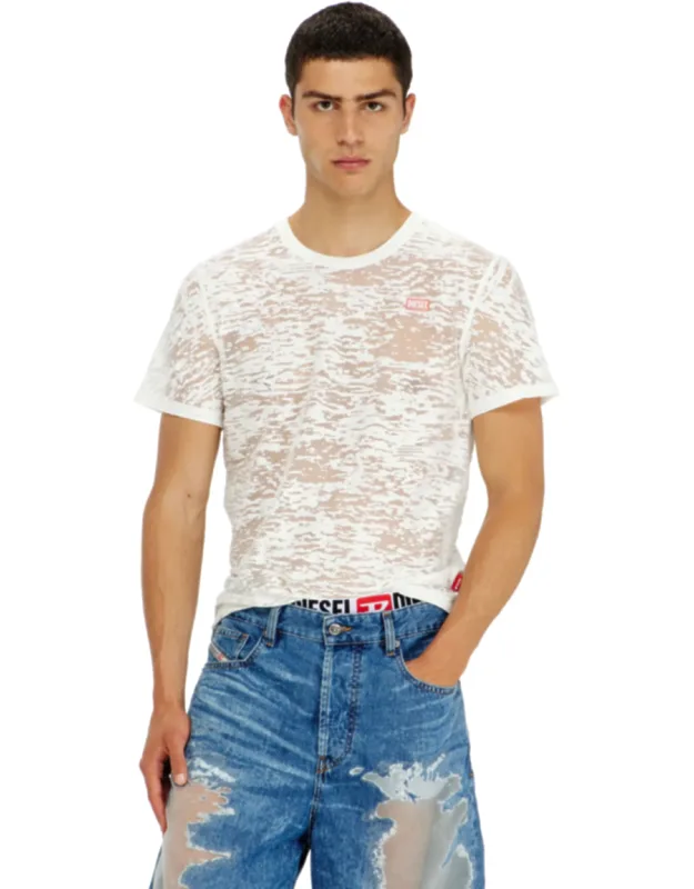 T-shirt In All-over Devoré Jersey