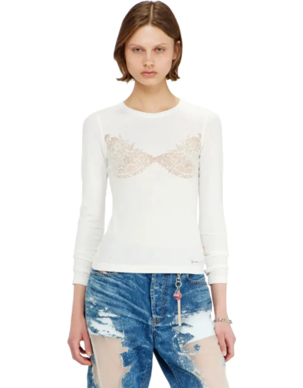 Top With Devoré Lace Effect