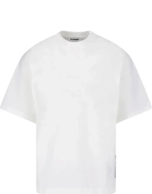 Crewneck Side Logo Cotton T-shirt