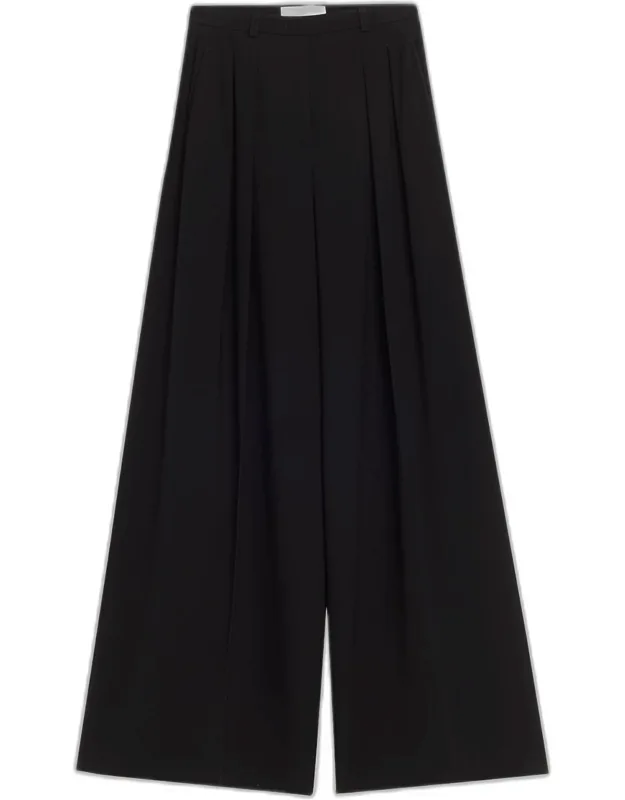Pleated Wide-leg Trousers