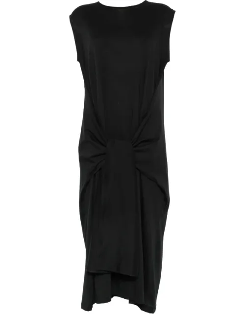 Knotted Sleeveless Midi Dress