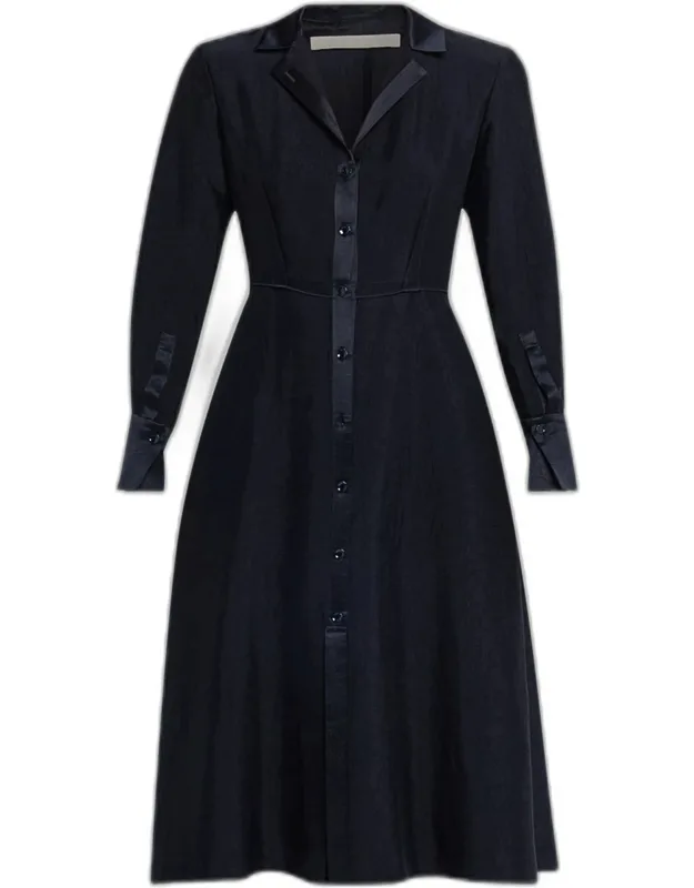 Layered Midi Shirtdress