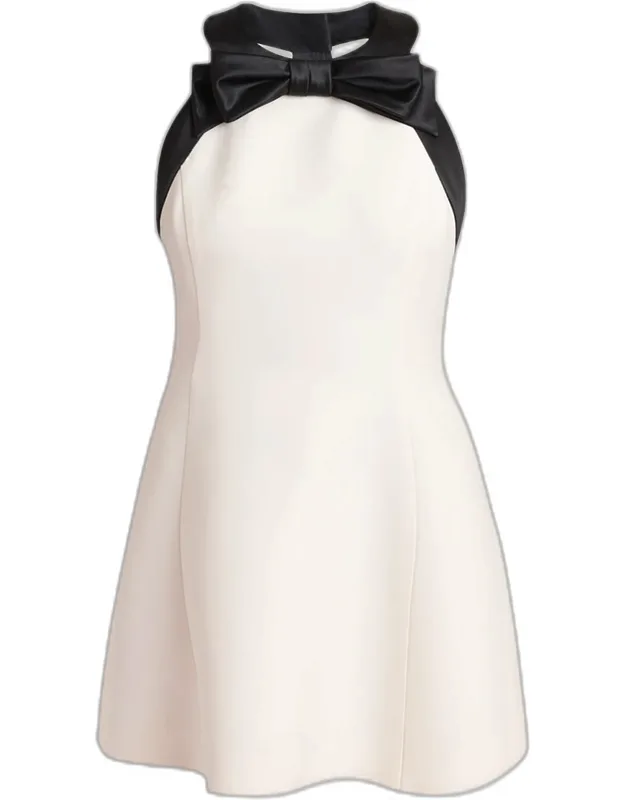 Bow-accented Mini Dress
