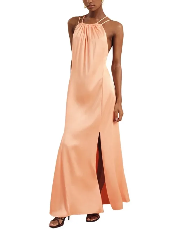 Satin Halter Neck Dress