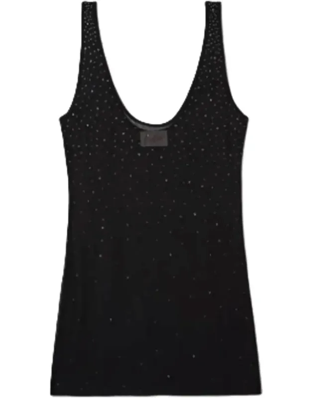 Sheer Mini Dress With Sparkling Embellishments