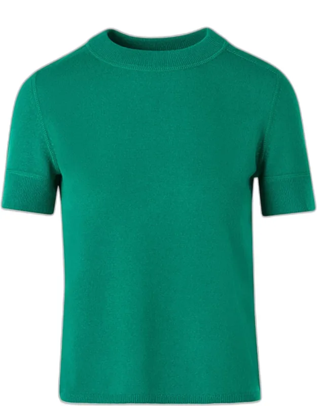 Cashmere Short Sleeve Knit Sweater
