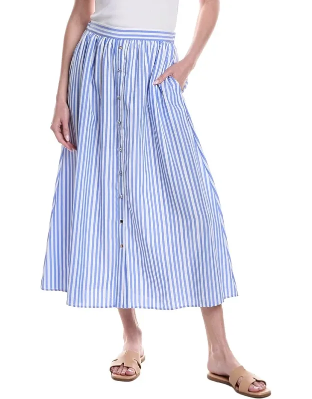 Placket Maxi Skirt