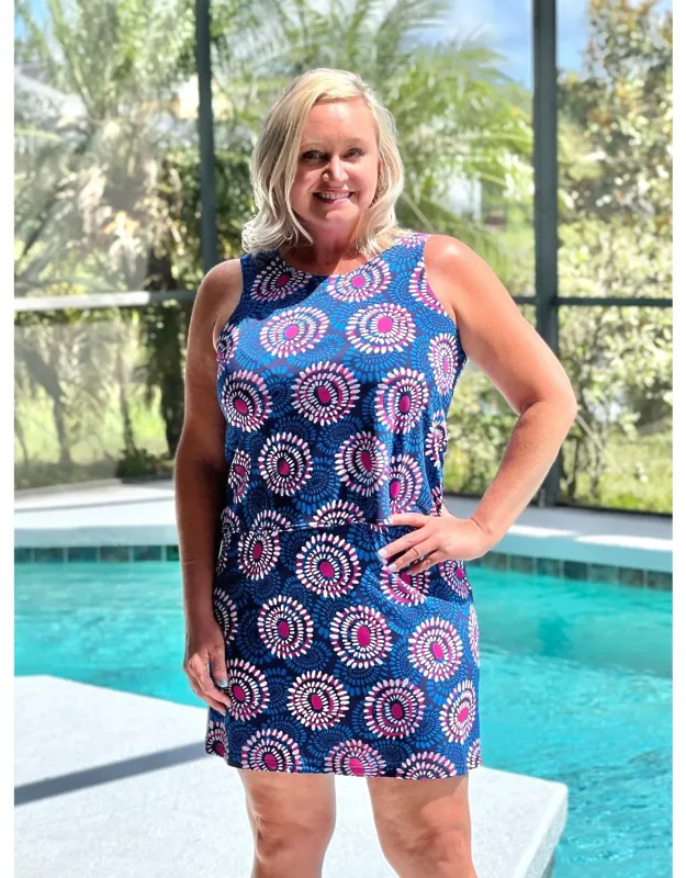 The Roberta Mini Dress In Eyelash Mandala
