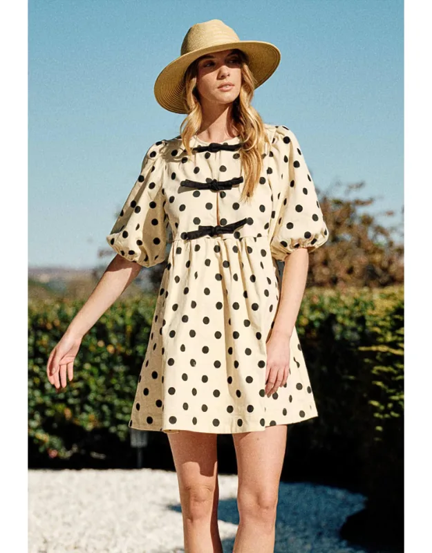 Polkadot Babydoll Mini Dress