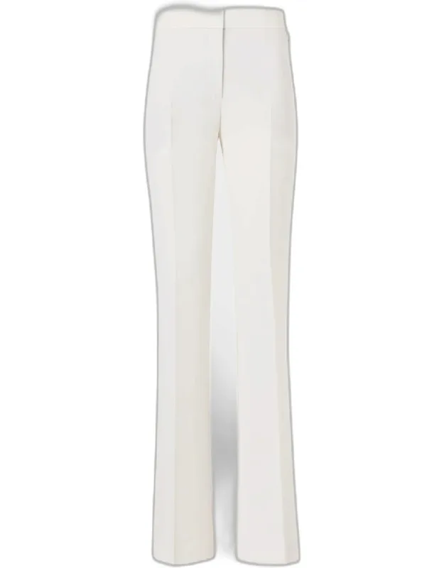 Linen-wool Straight-leg Pants