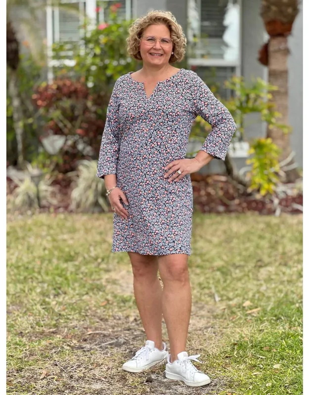 Lily Notch Long Sleeve Dress