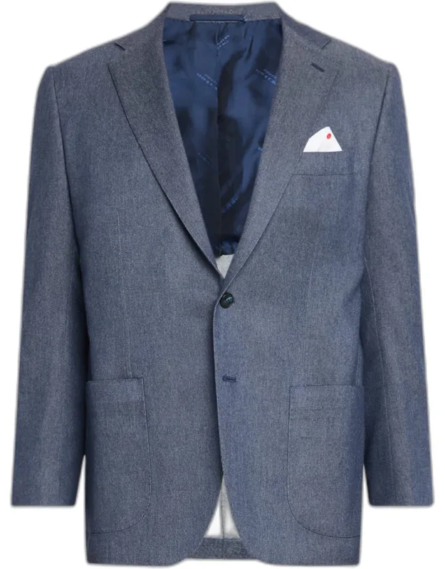 Cashmere Denim Single-breasted Jacket