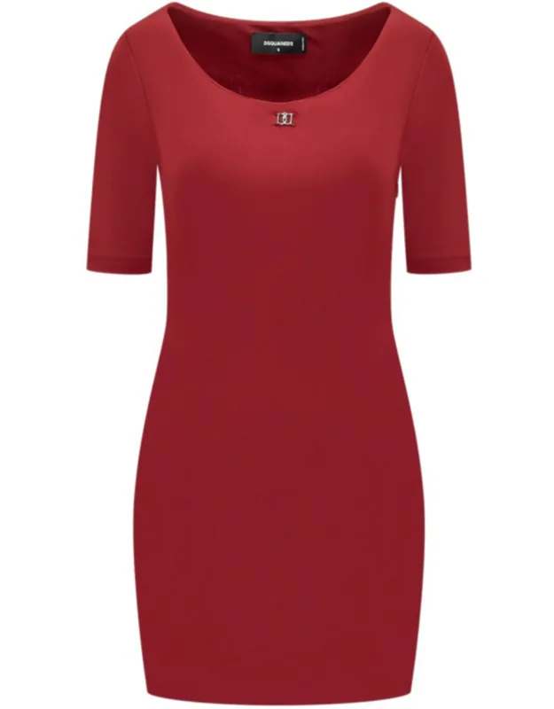 Fitted Viscose Scoop Neck Top