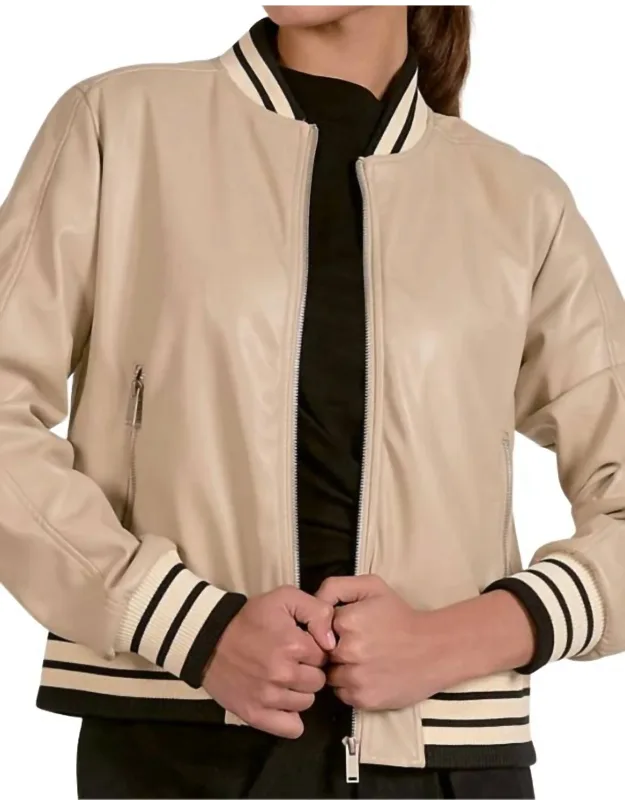 Bomber Jacket With Trim