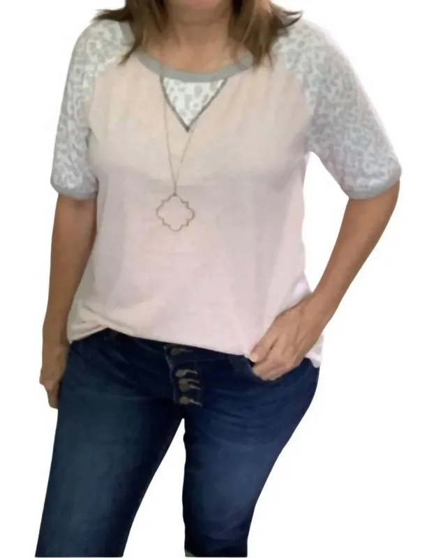 Animal Print Sleeve Top
