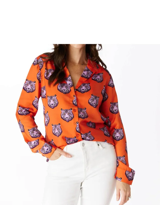 Clemson Button Up Long Sleeve Shirt