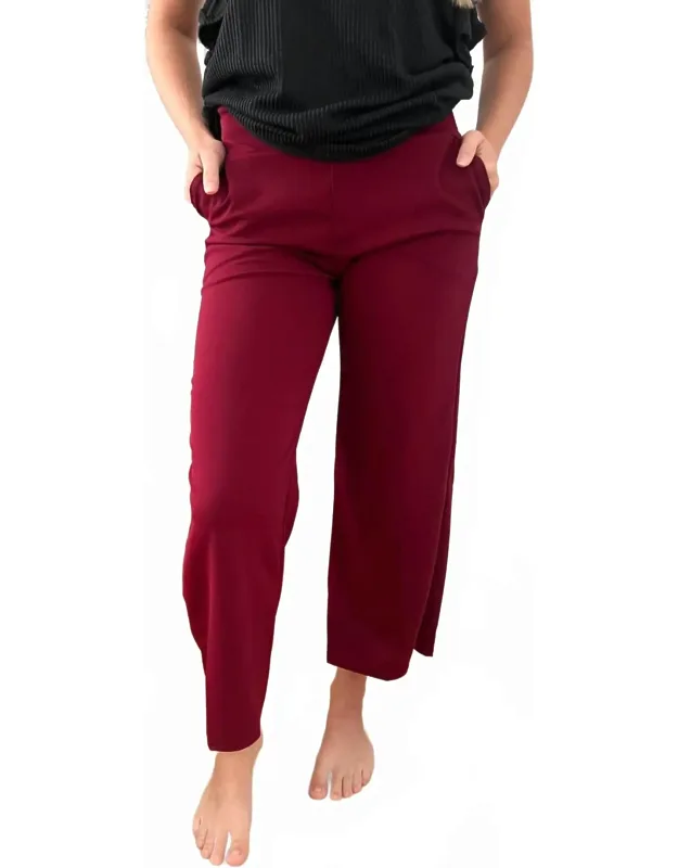 Wide Leg Stretchy Crop Pants