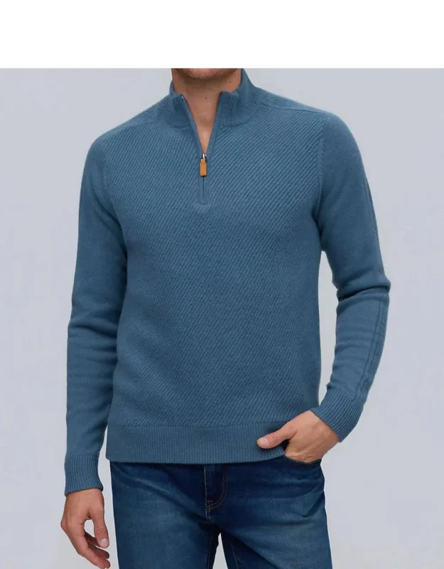 Cashmere Quarter Zip Sweater