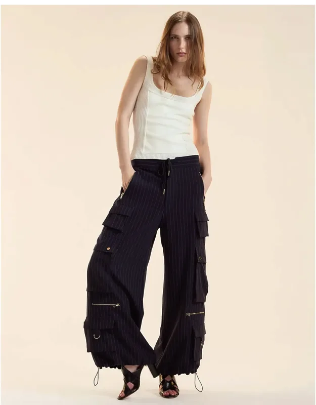 Pinstripe Cargo Pants