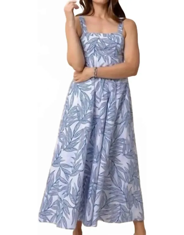Leighton Seersucker Tie Back Maxi Dress