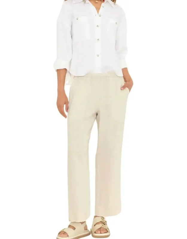 Cropped Pull-on Pants