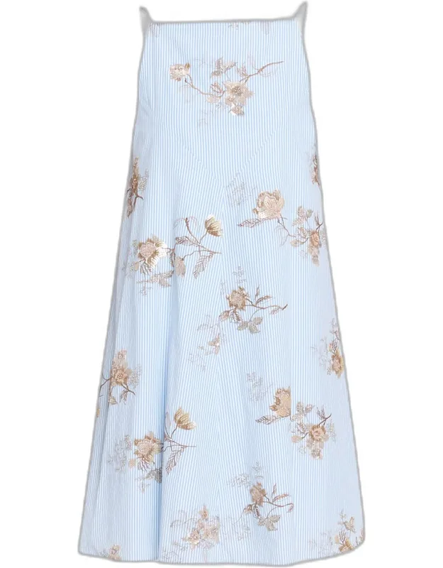 Embellished Poplin Dress