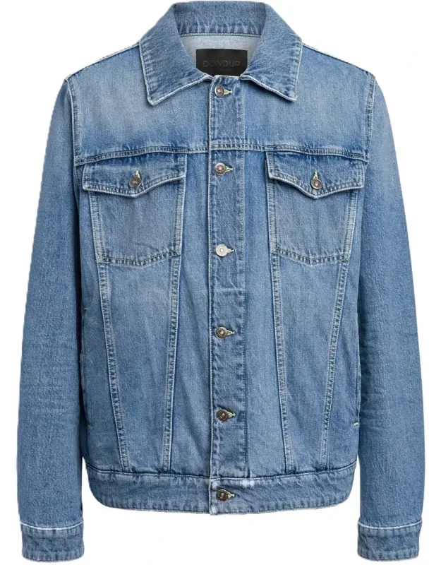 Denim Jacket With Button-up Front